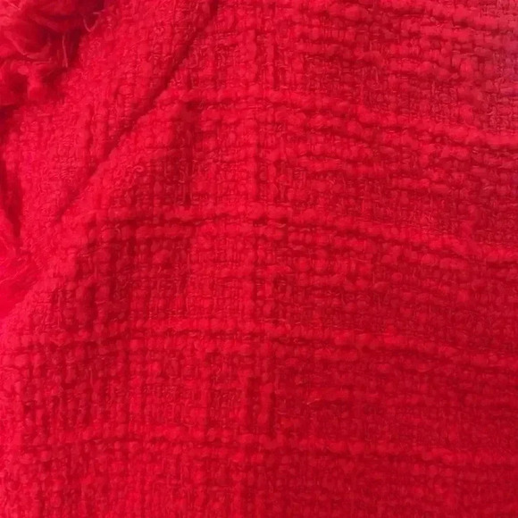 Chico’s size 3 women’s stunning, red long, tweed blazer. - Picture 3 of 6